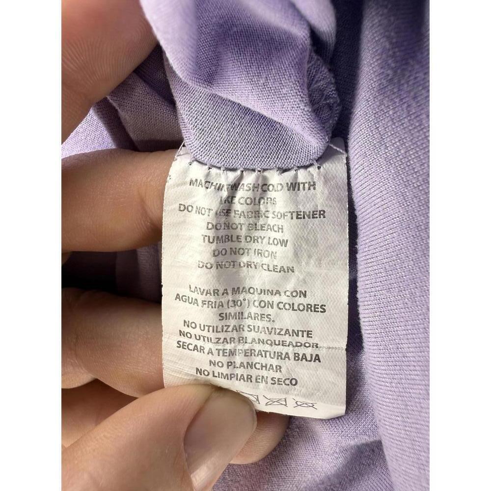 bebe Sport Women's XL Lavender Logo Tee Rhinestone Short Sleeve Top - Picture 8 of 8